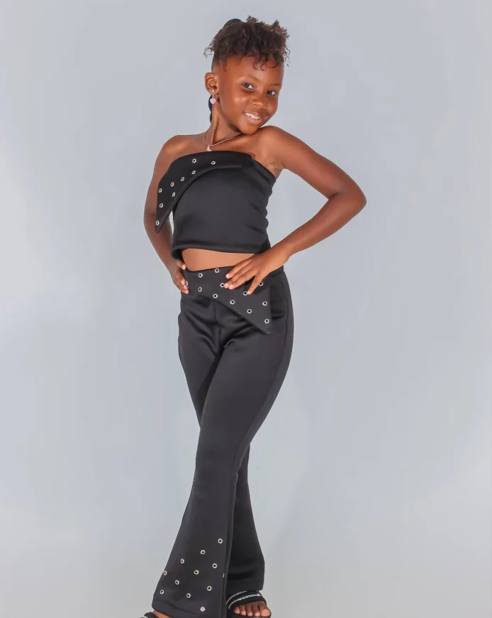 Girl’s Stylish Black 2-piece Set