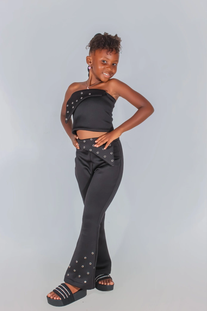 Girl’s Stylish Black 2-piece Set
